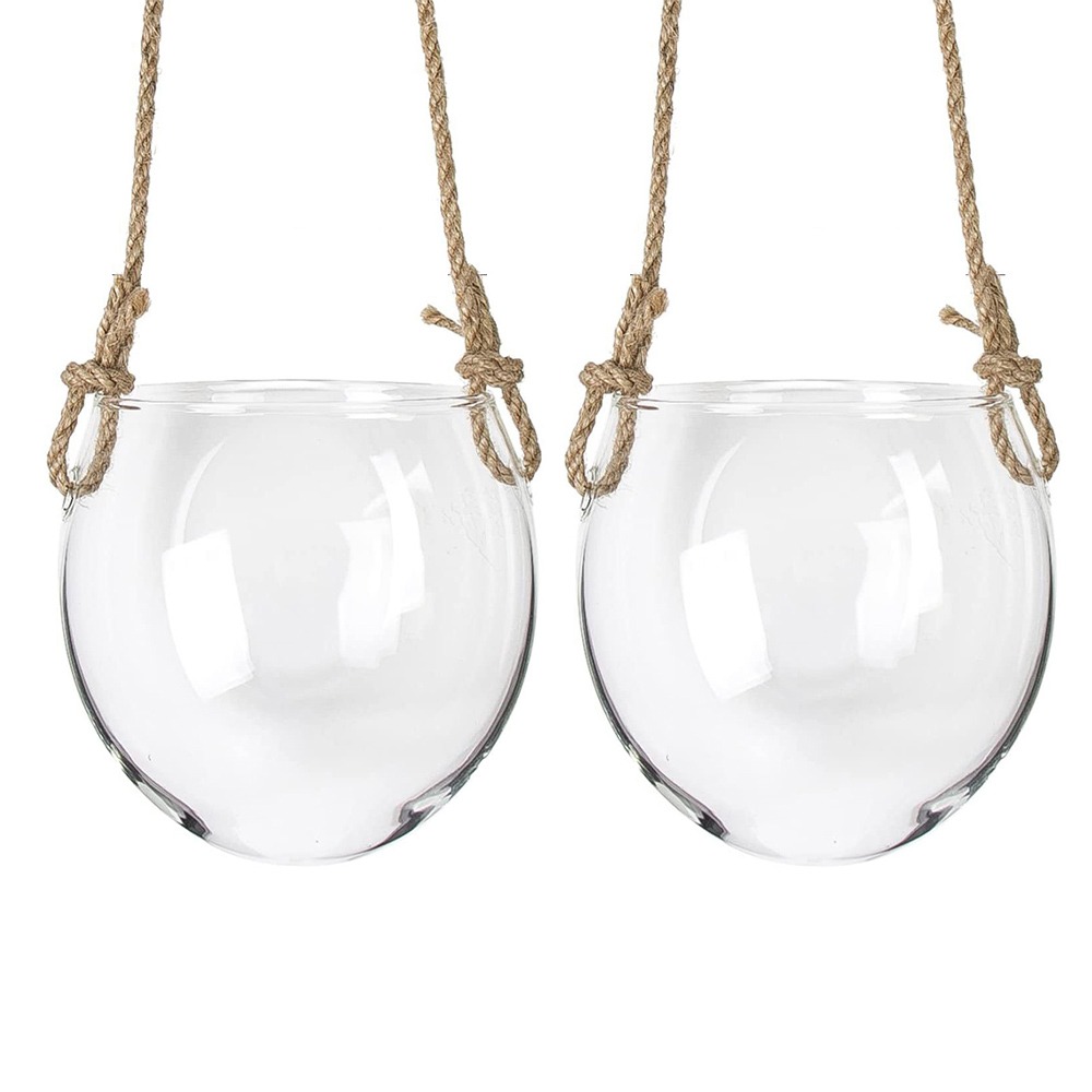 Hydroponic Grow Pod - Vase suspendu hydroponique transparent en verre,
